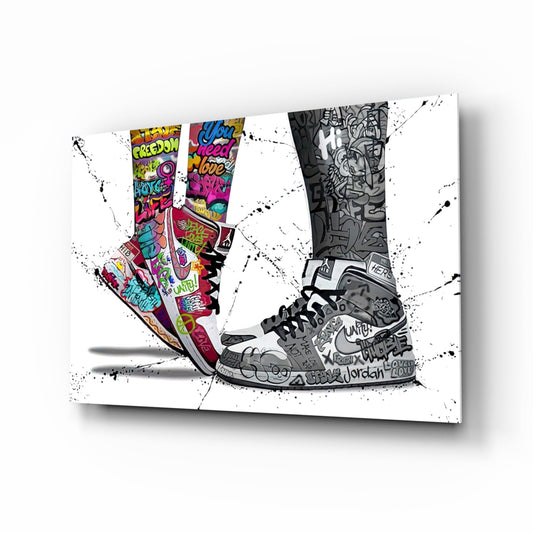 Free Love Glass Wall Art