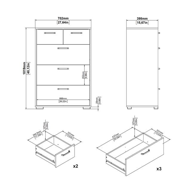 Sofia Chest 3 + 2 drawers