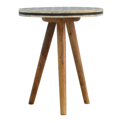 Bone Inlay Tripod Stool