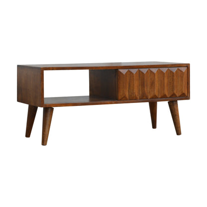 Chestnut Prism Sliding Media Unit