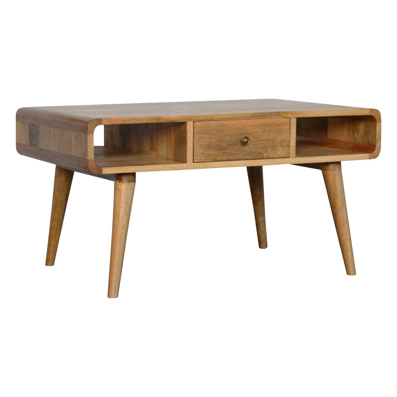 Curved Oak-ish Coffee Tables