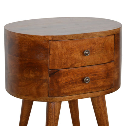 Chestnut Rounded Bedside Tables