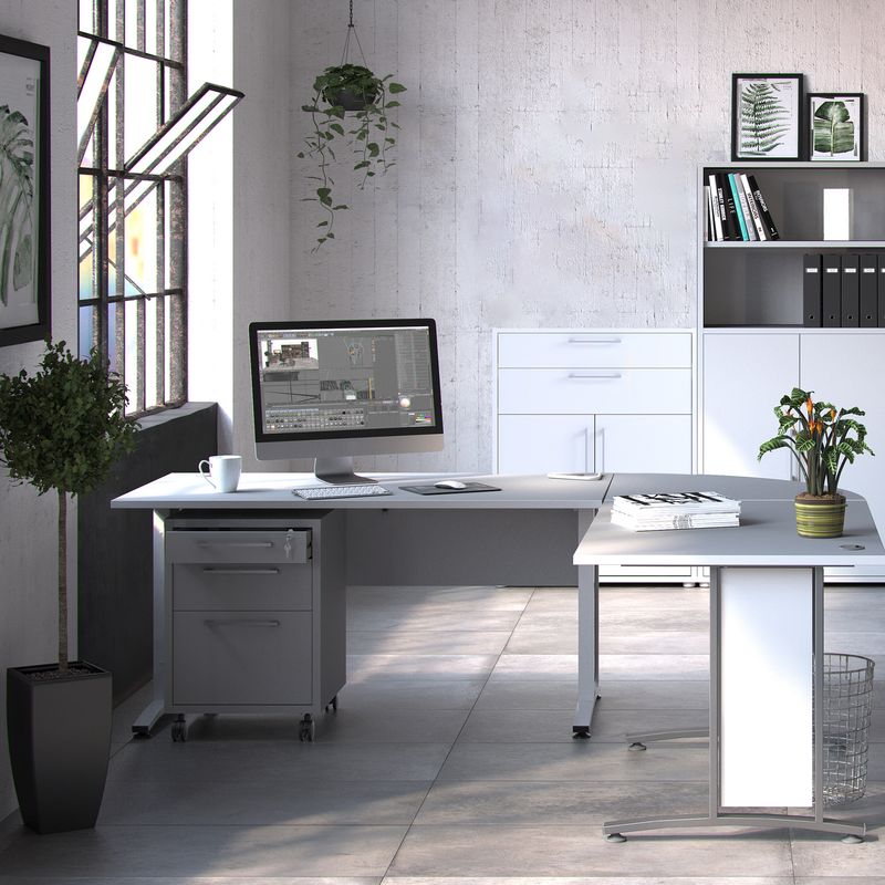 Prima Bookcase 1 Shelf With 2 Drawers 2 Doors