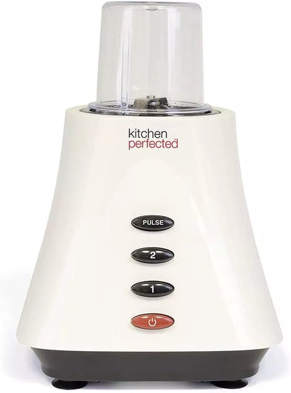 Kitchen Perfected Table Blender with Mill, 1.5 Litre, 400 W, Ivory White E5012WI