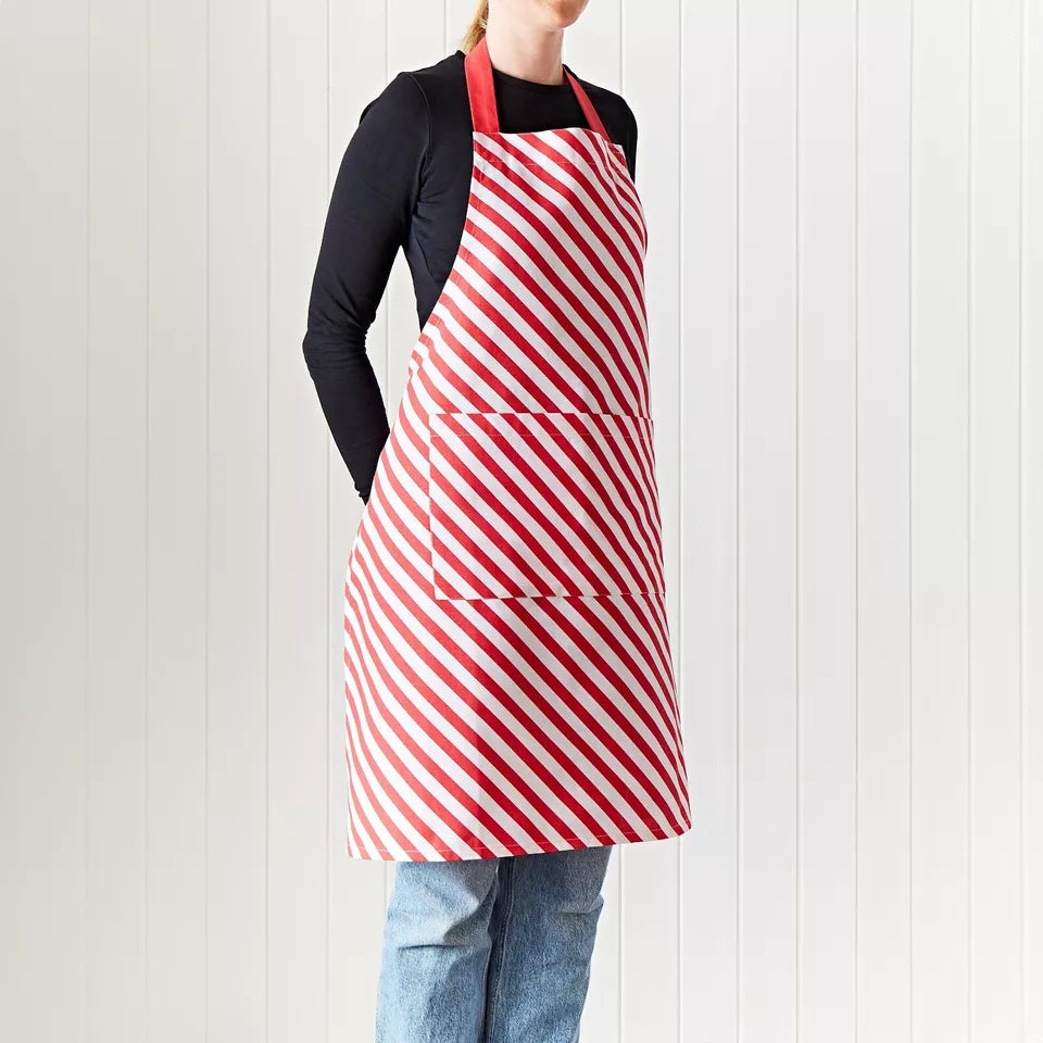 Catherine Lansfield Christmas Candy Cane Cotton Kitchen Adult Apron