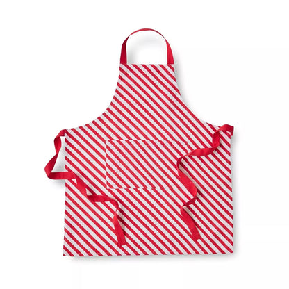 Catherine Lansfield Christmas Candy Cane Cotton Kitchen Adult Apron