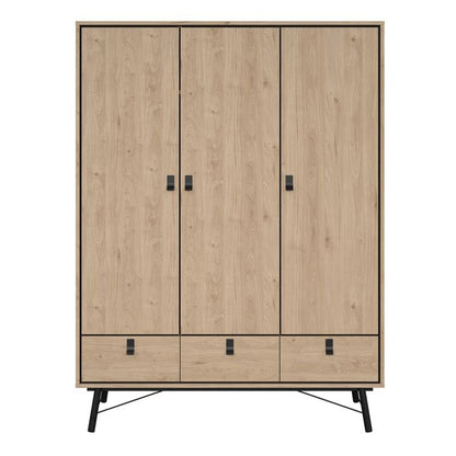 Ry Wardrobe 3 Doors 3 Drawers