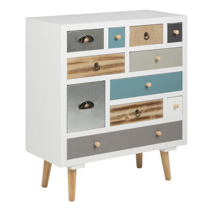 Thais White Shabby Chic Multi Coloured Chest