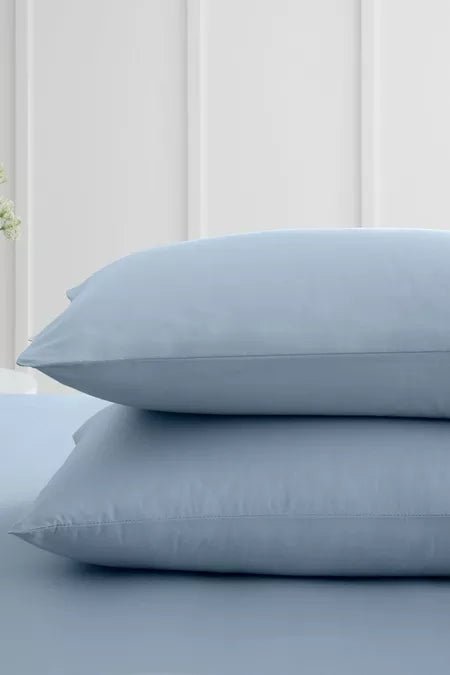 Bianca 200 Thread Count Cotton Percale Standard Pillowcase Pair