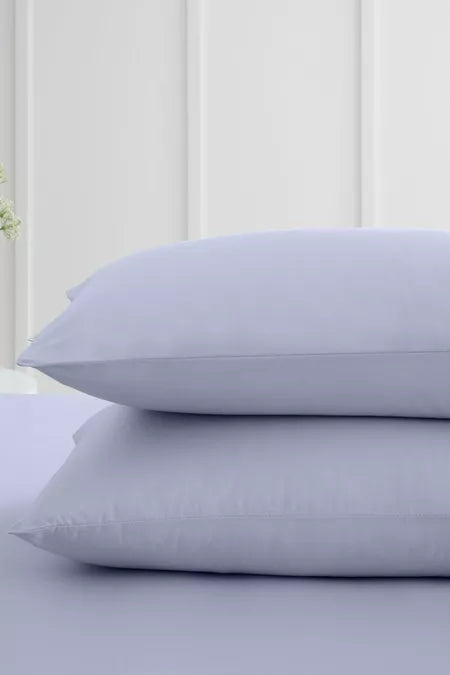 Bianca 200 Thread Count Cotton Percale Standard Pillowcase Pair