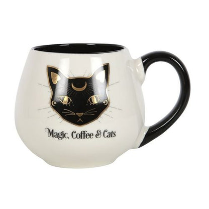 Magic, Coffee & Cats Rounded Mug