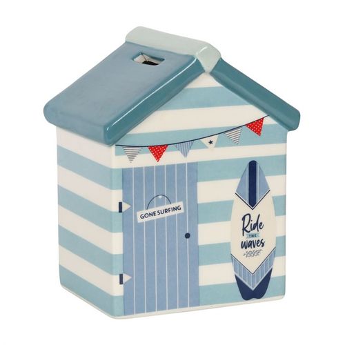 Beach Hut Ceramic Money Box