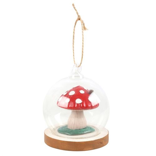 Mushroom House Glass Dome Hanging Decoration