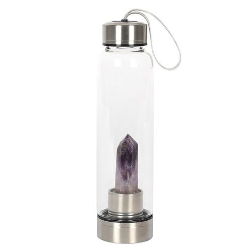 Amethyst Calming Glass Water Bottle