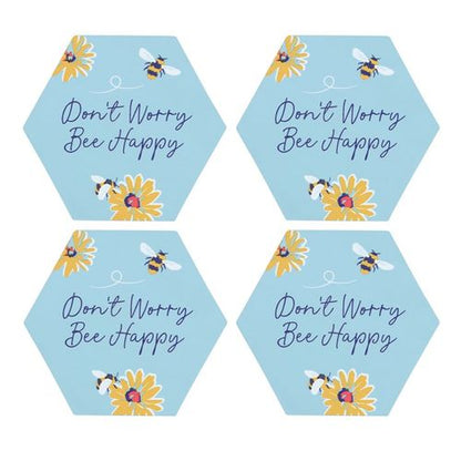 Don't Worry Be Happy Coaster Set