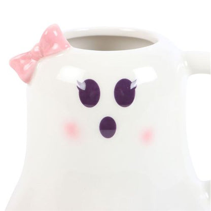 Mrs Boo Ghost Shaped Mug with Bow