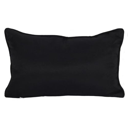 Small Rectangular Black and White Talking Board Cushion