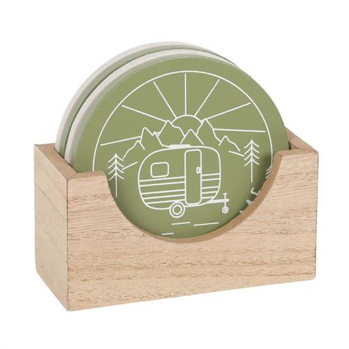 Happy Camper Coaster Set