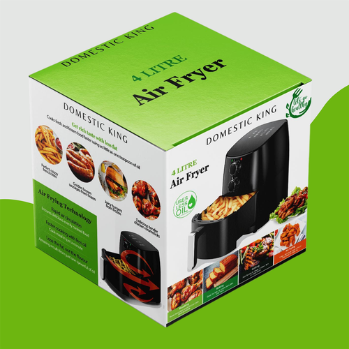 Domestic King 4L Air Fryer With Free Recipe Book- DK18056