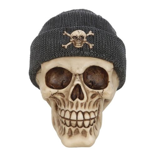 Skull Ornament with Beanie