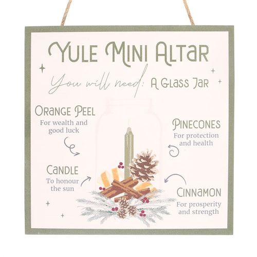 20cm Yule Altar MDF Hanging Sign