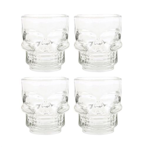 Set of 4 Skull Shot Glasses Set