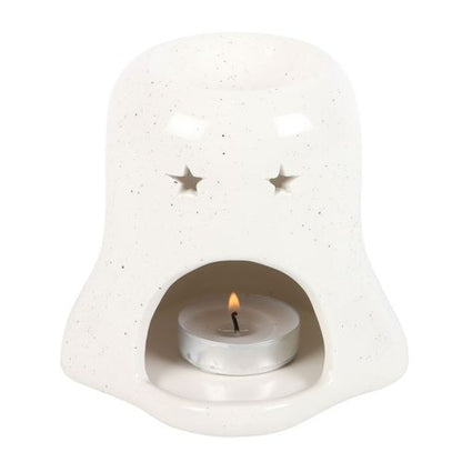 Ghost Shaped Oil Burner and Wax Warmer with Pumpkin