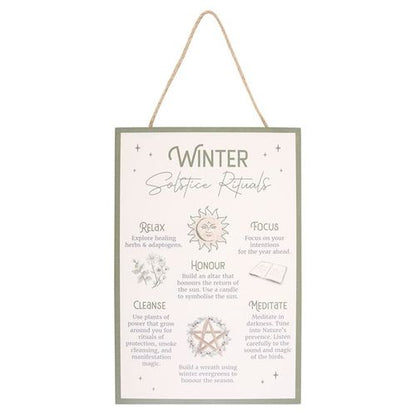 30cm Winter Solstice Rituals MDF Hanging Sign