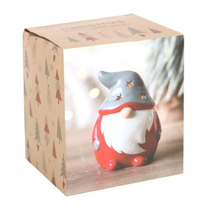 Red and Grey Gonk Tealight Holder