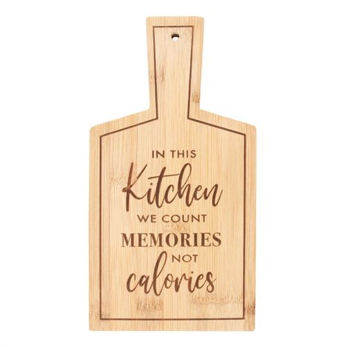 Count Memories, Not Calories Bamboo Serving Board