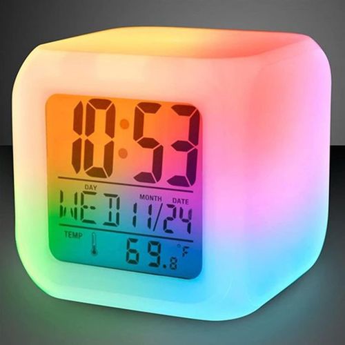 LCD Alarm Clock 4 Color Changing Clock