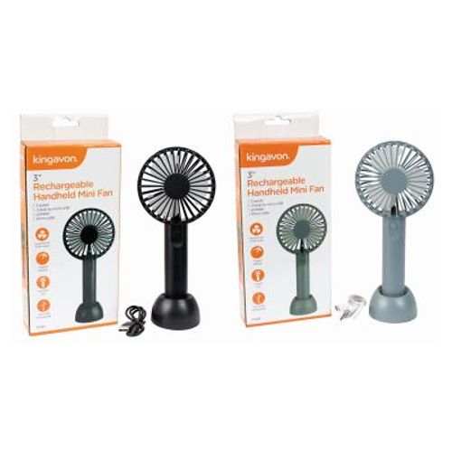 Kingavon 3" Rechargeable Handheld Mini Fan