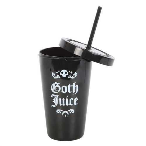 Goth Juice Plastic Tumbler with Straw