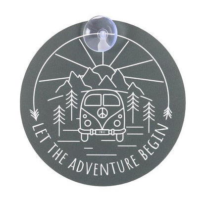 Let The Adventure Begin Window Sign