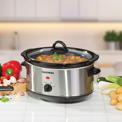 Daewoo 3.5L Slow Cooker Stainless Steel- SDA1364