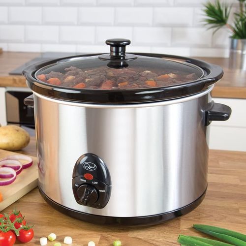 Quest 1.5 Litre Compact Slow Cooker Stainless Steel- 35260