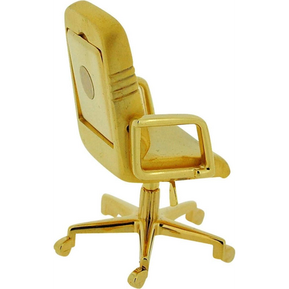 Miniature Clock Office Swivel Chair with Goldtone Plated Solid Brass IMP1047-  CLEARANCE NEEDS RE-BATTERY