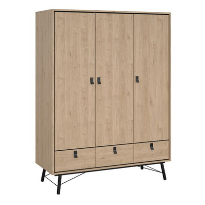 Ry Wardrobe 3 Doors 3 Drawers