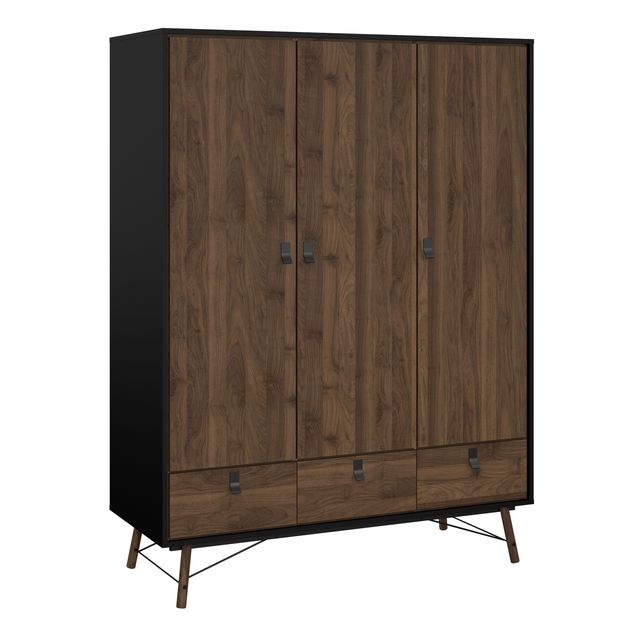 Ry Wardrobe 3 Doors 3 Drawers
