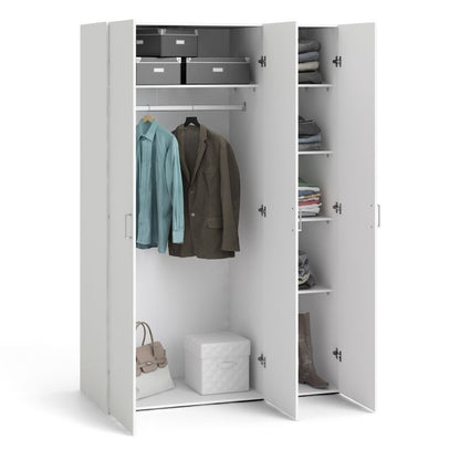 Space Wardrobe 3 Doors White 1751